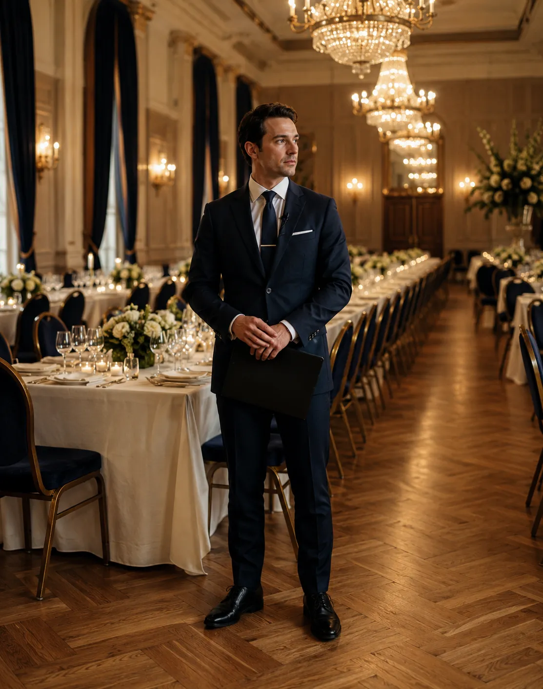 A banquet team deployed by Stayco Services at a luxury event